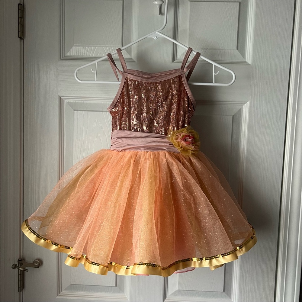 Laylas Pink and Gold Girls Dance Dress